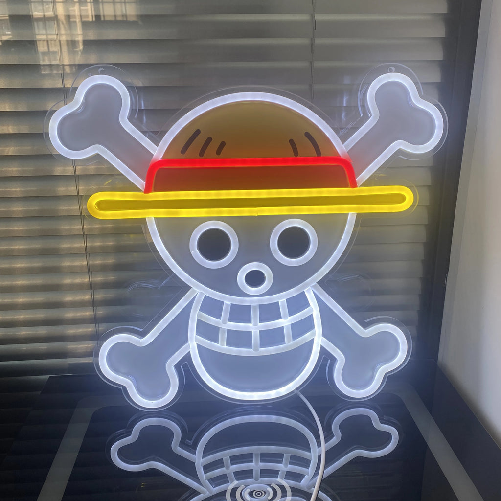 One Piece Pokemon Anime Neon Sign - LED Acrylic Night Light/Lamp for Home,USB Powered Bedroom Decor,Gaming Room Decor Gift