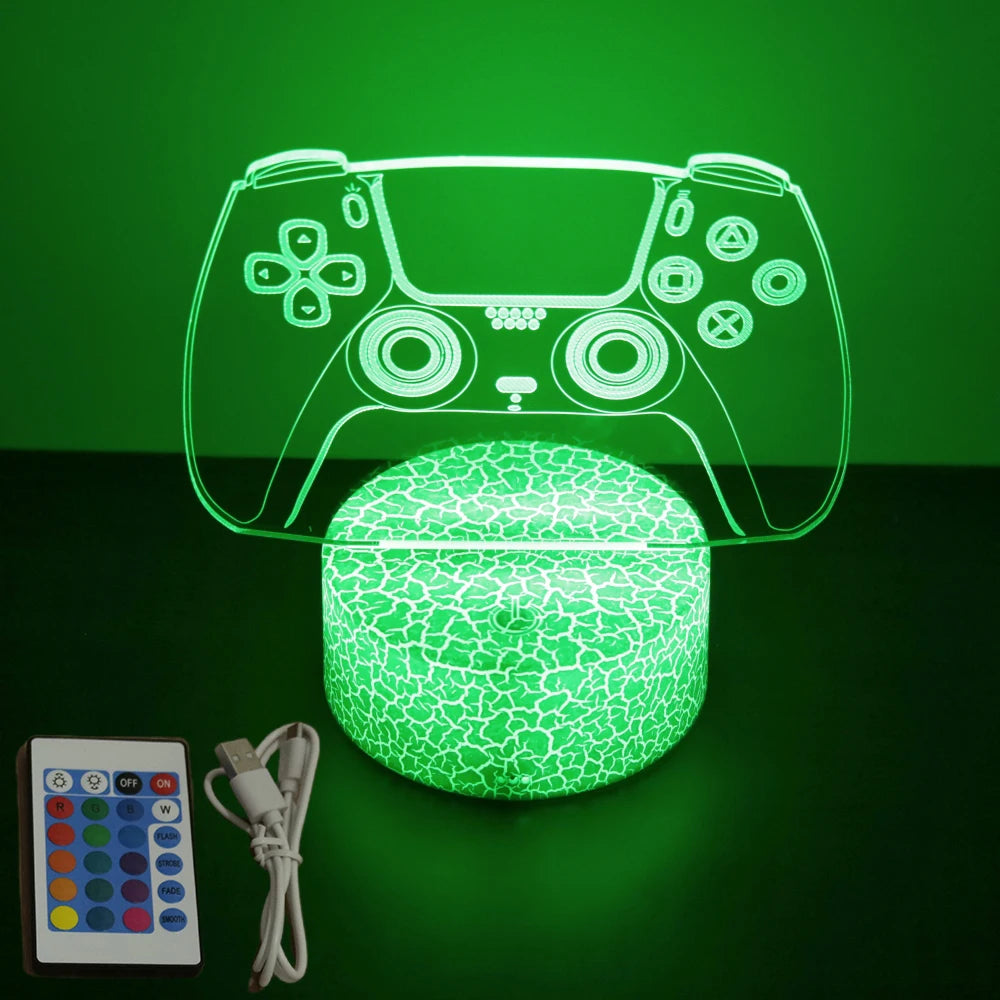 NEON GAMER 3D Lamp LED Night Light Gaming Setup RGB Children's Lamps Gamer Room Decoration Bedroom Table Lamp Personalized Gifts