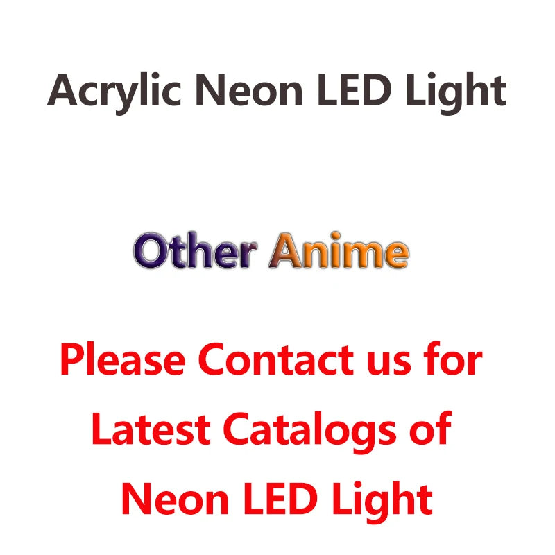 One Piece Pokemon Anime Neon Sign - LED Acrylic Night Light/Lamp for Home,USB Powered Bedroom Decor,Gaming Room Decor Gift