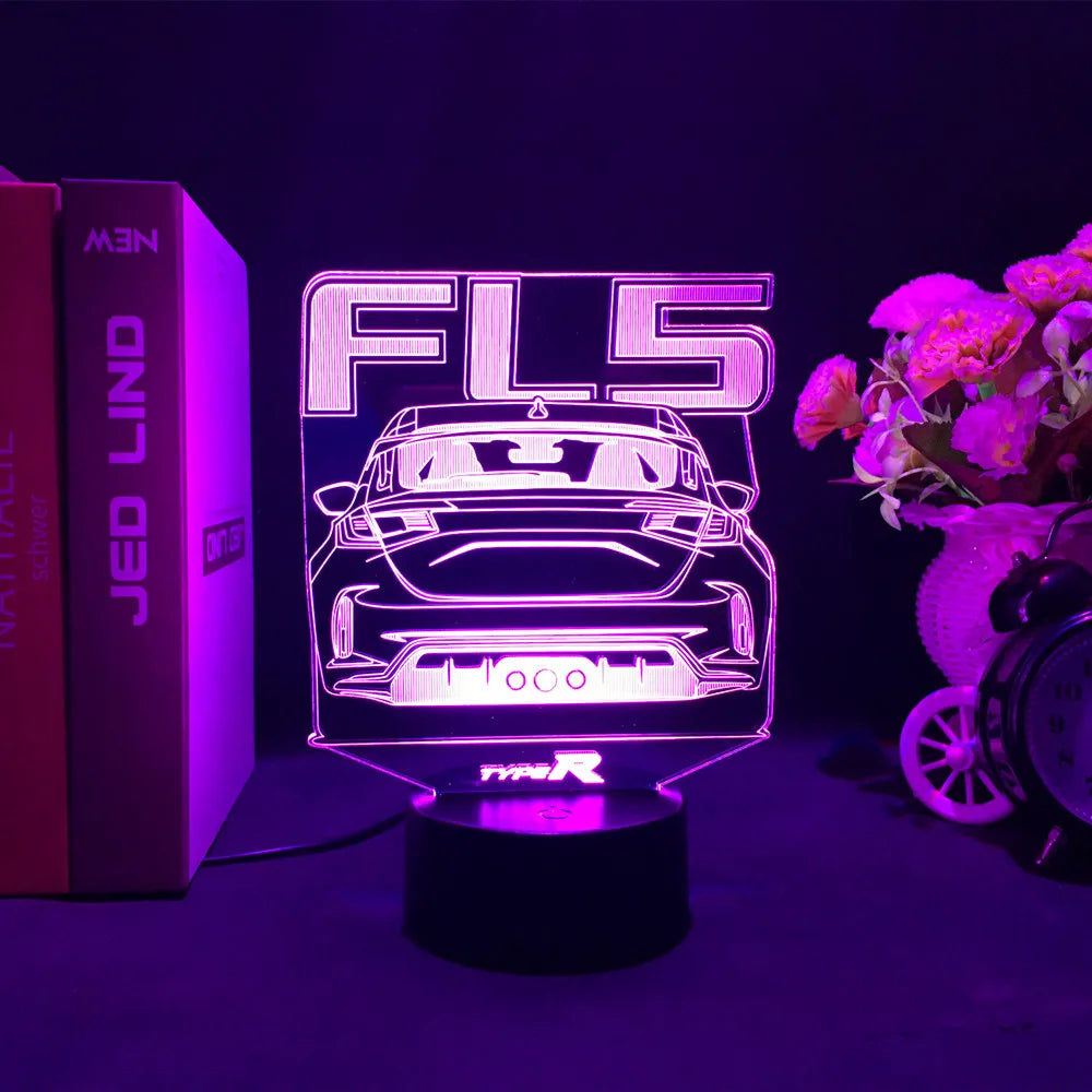 Sports Car 3d Illusion Lamp for Kids Bedroom Decor Nightlight Touch Sensor Atmosphere Birthday Gift Supercar Led Night Light