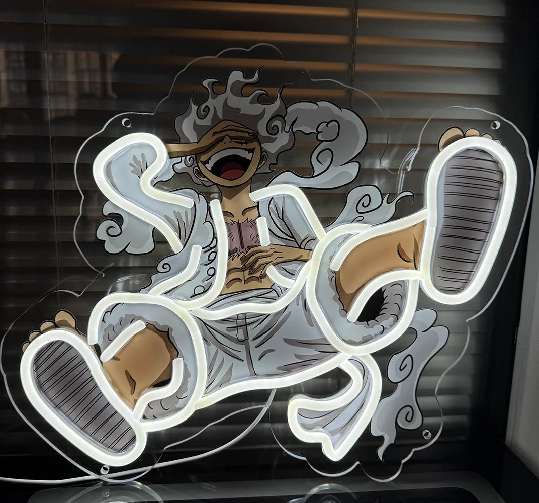 One Piece Pokemon Anime Neon Sign - LED Acrylic Night Light/Lamp for Home,USB Powered Bedroom Decor,Gaming Room Decor Gift