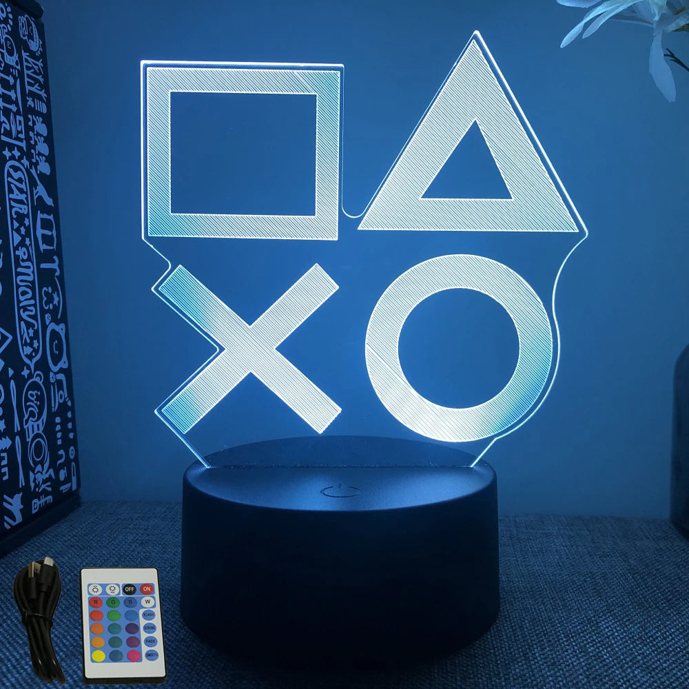 NEON GAMER 3D Lamp LED Night Light Gaming Setup RGB Children's Lamps Gamer Room Decoration Bedroom Table Lamp Personalized Gifts