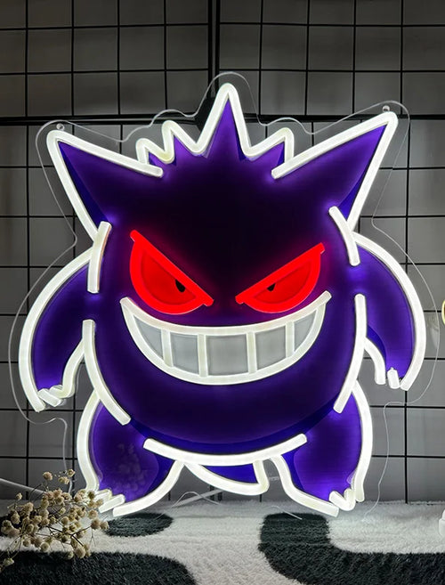 One Piece Pokemon Anime Neon Sign - LED Acrylic Night Light/Lamp for Home,USB Powered Bedroom Decor,Gaming Room Decor Gift